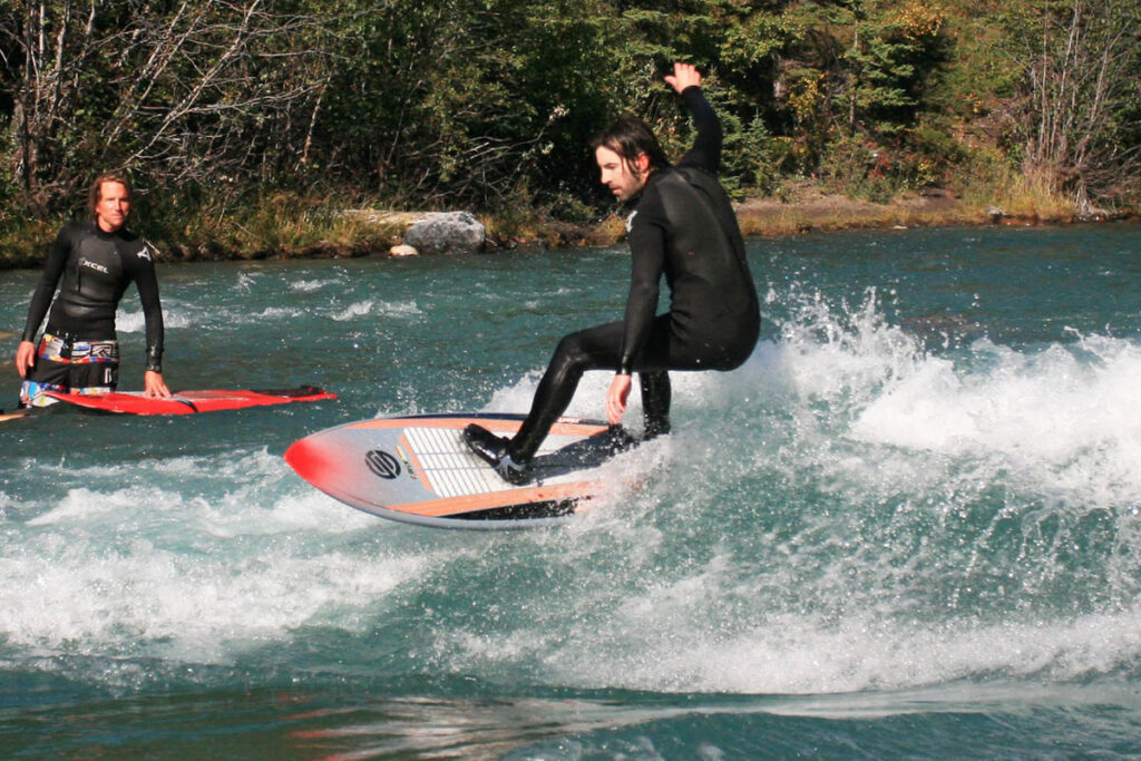 Surfer at Canoe Meadows.